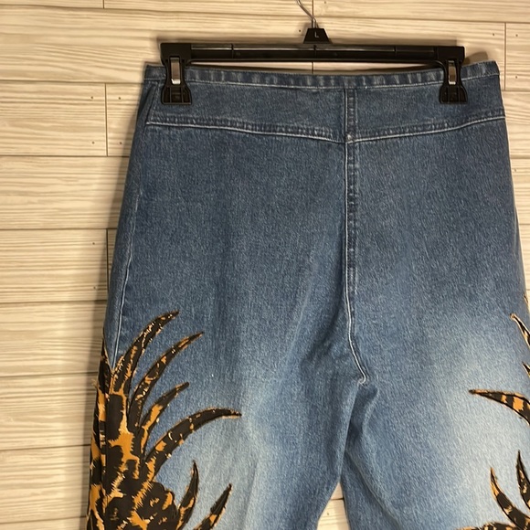 BASIX II high waisted denim jeans with embellishment on the legs size 8 - Picture 4 of 5